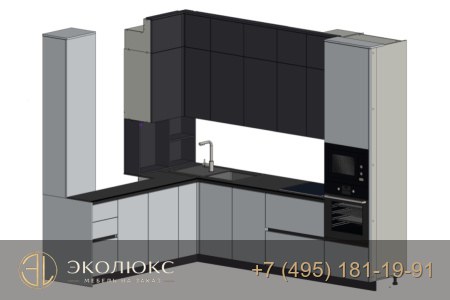 Угловая детская мебель с рабочей зоной и шкафами фото 4