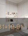 Шкаф в неоклассическом стиле с молочными фасадами фото 8